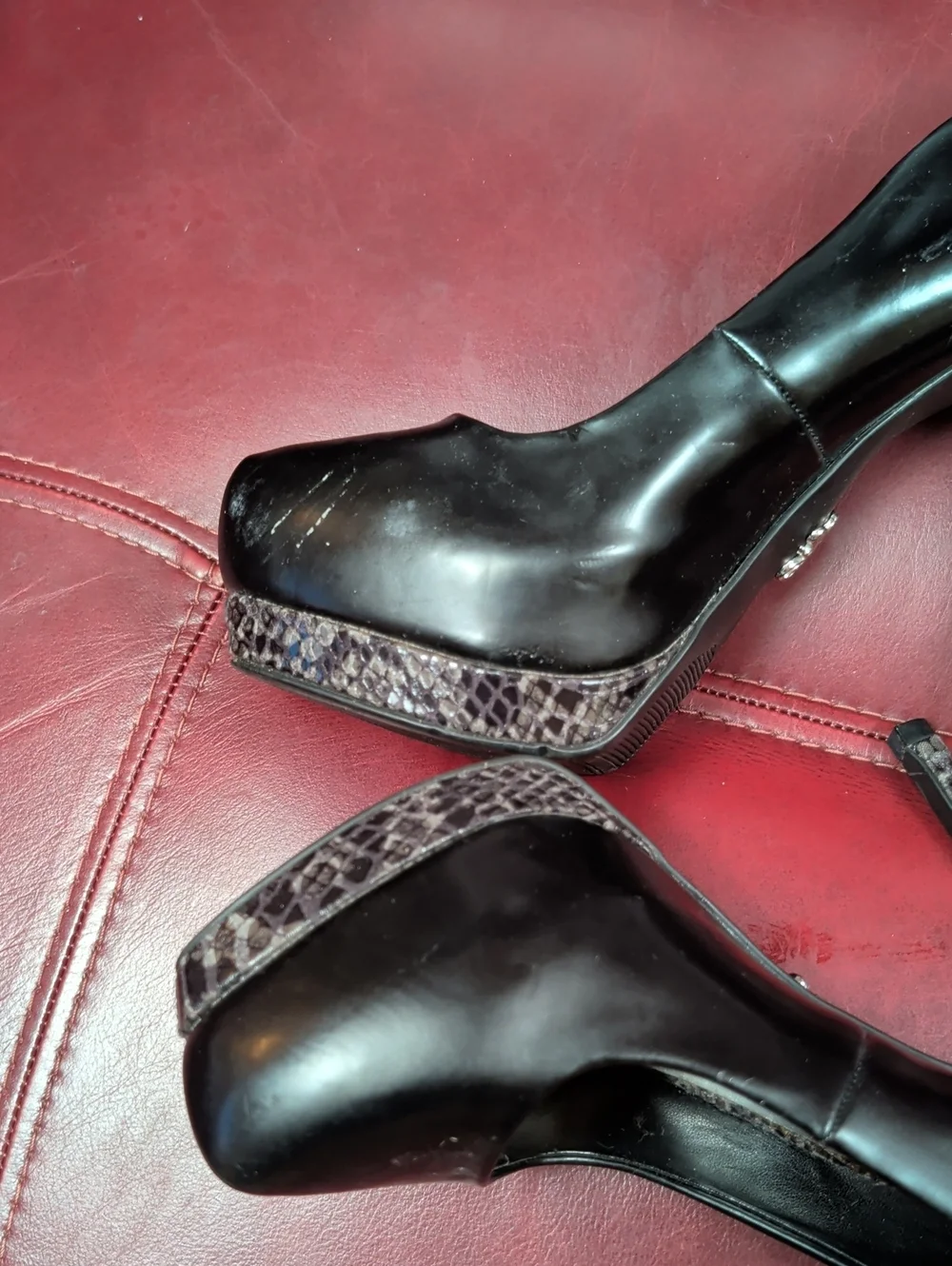 Simply Vera Vera Wang Black Patent Platform Stiletto Pumps 5